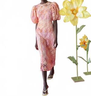 NEW CELIA B samphire midi dress in orange